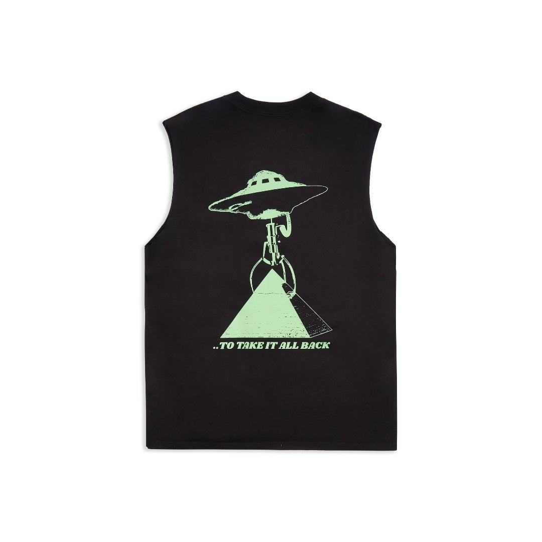 304 Mens UFO Tank Faded Black