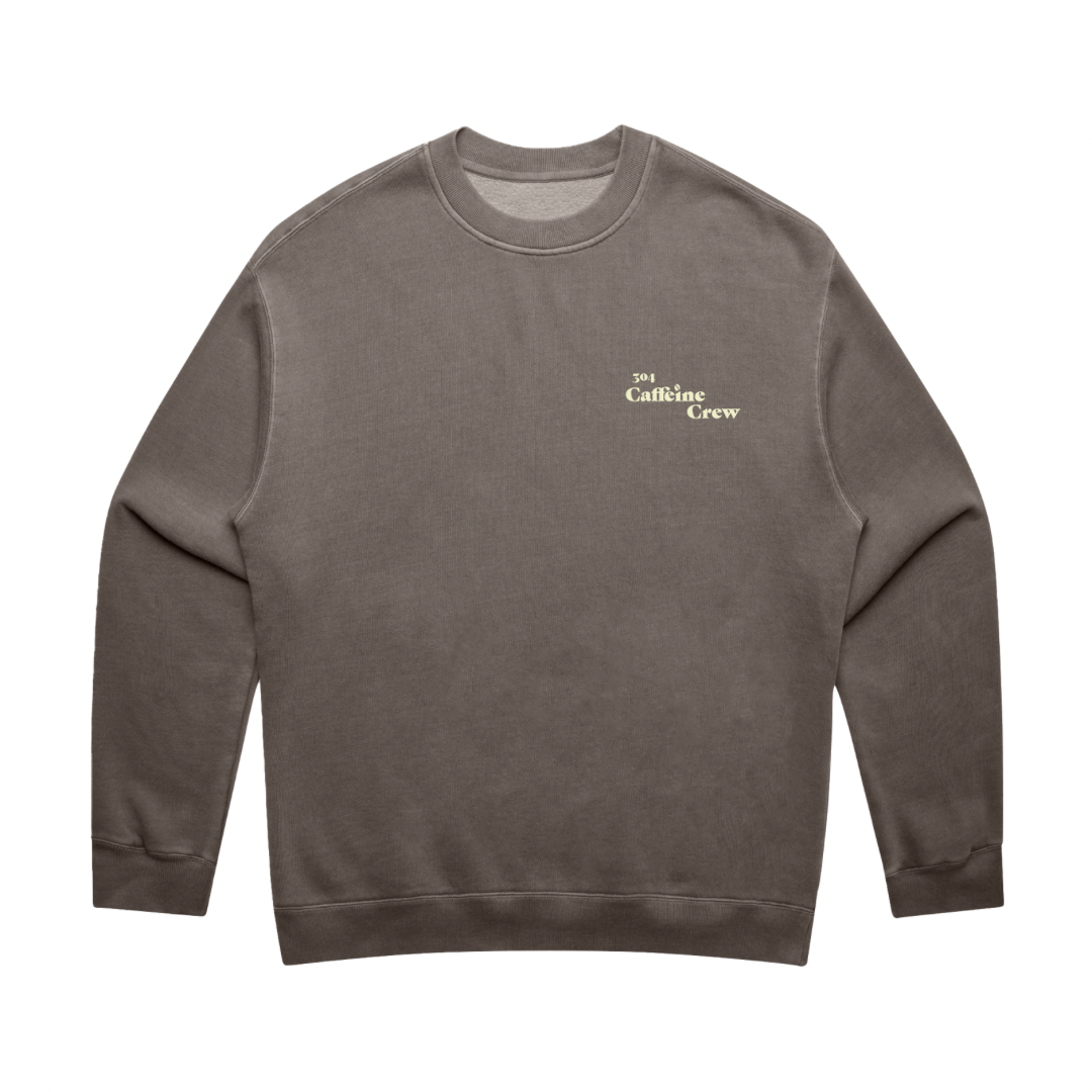 304 Mens Caffeine Crew Sweater Faded Grey