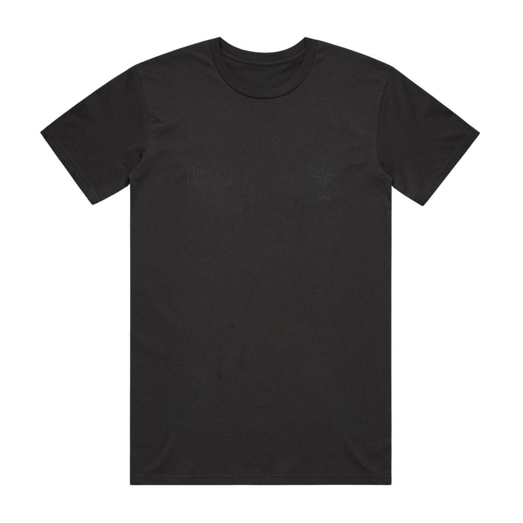 304 Mens Lost Club Black On Black T-Shirt