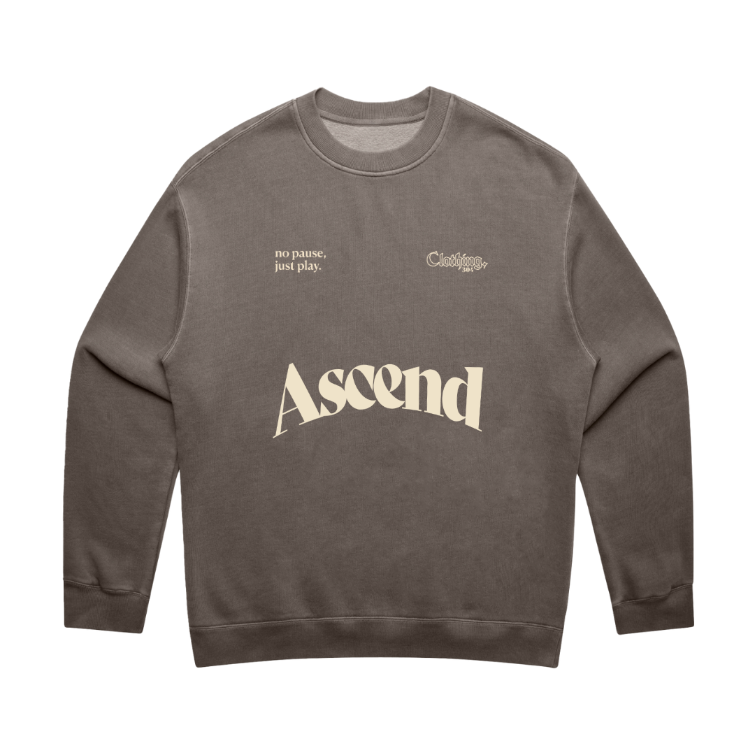 304 Mens Ascend Faded Sweatshirt Cream