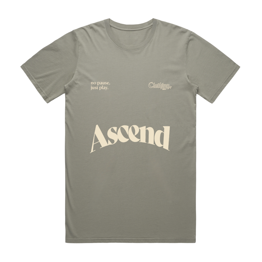 304 Mens Ascend Regular Faded T-Shirt Cream