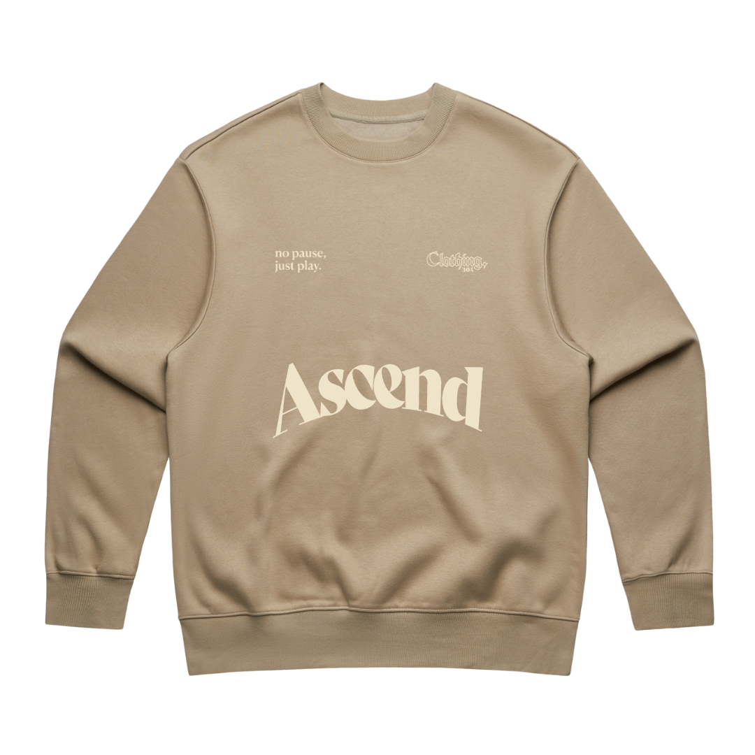 304 Mens Ascend Heavy Sweatshirt Cream