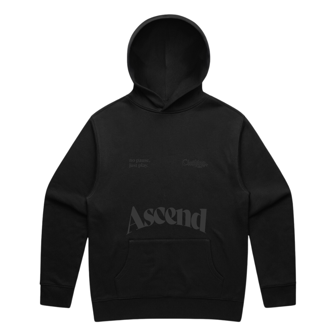 304 Mens Ascend Black On Black Hoodie