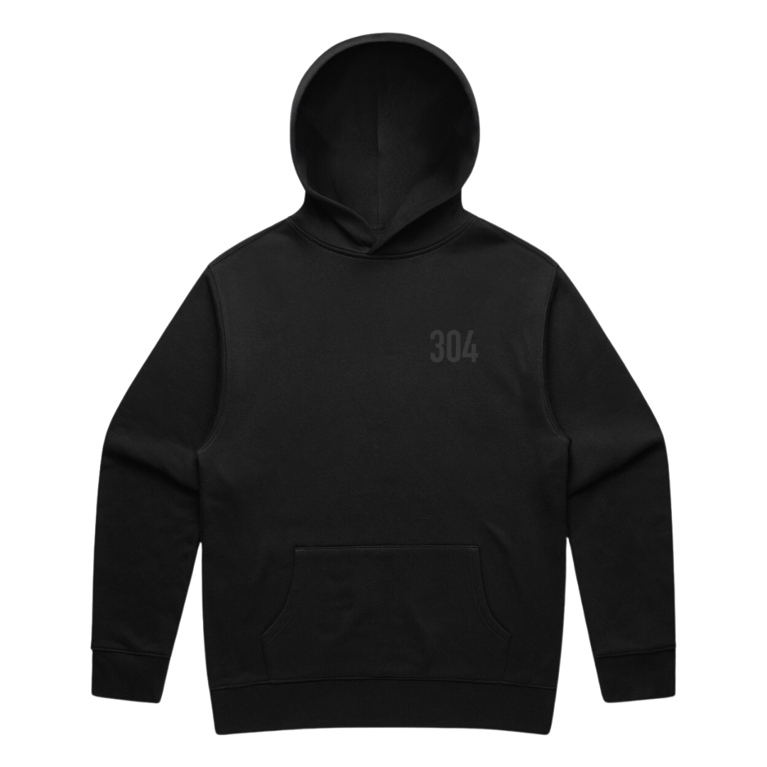 304 Womens Paradise Black On Black Hoodie