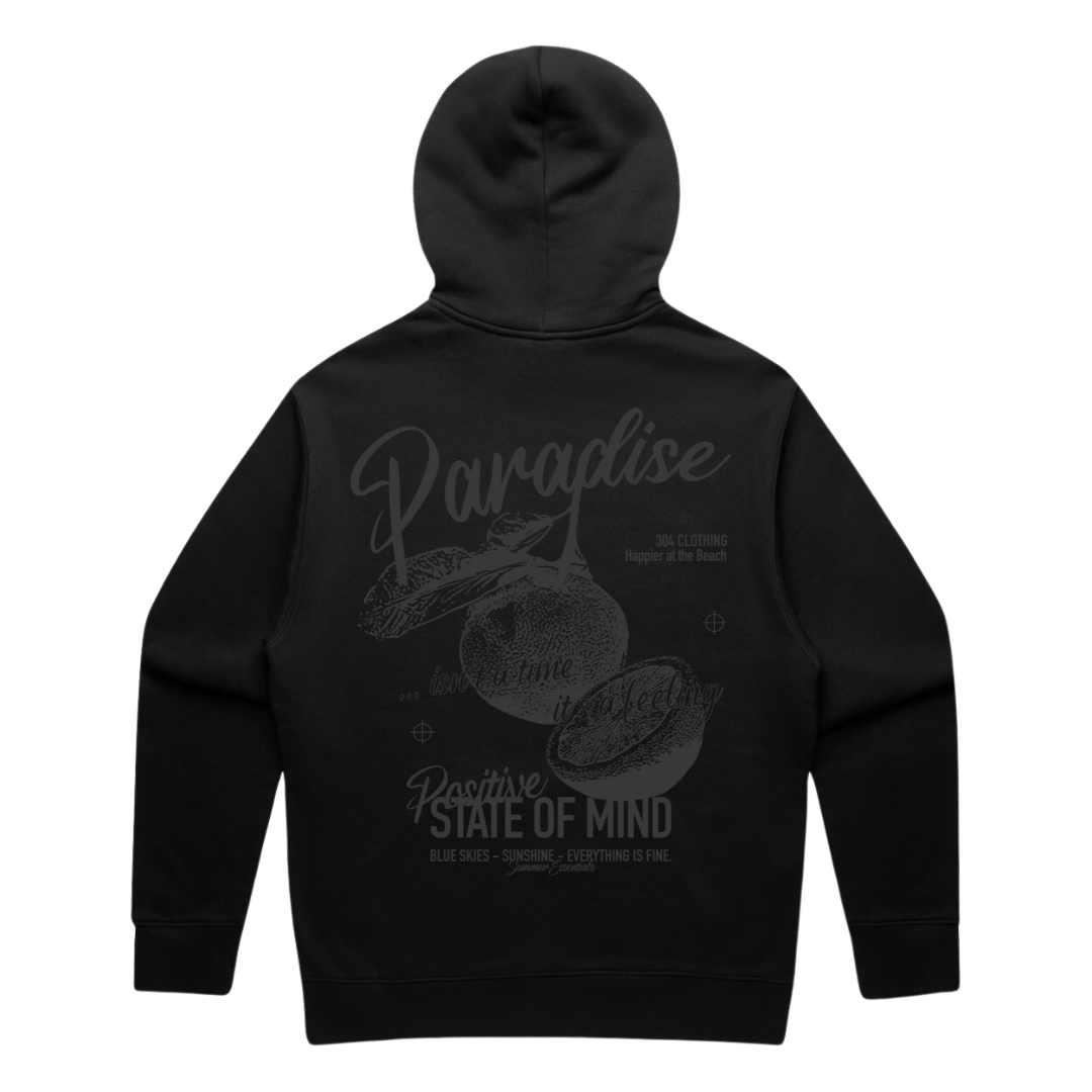 304 Mens Paradise Black On Black Hoodie