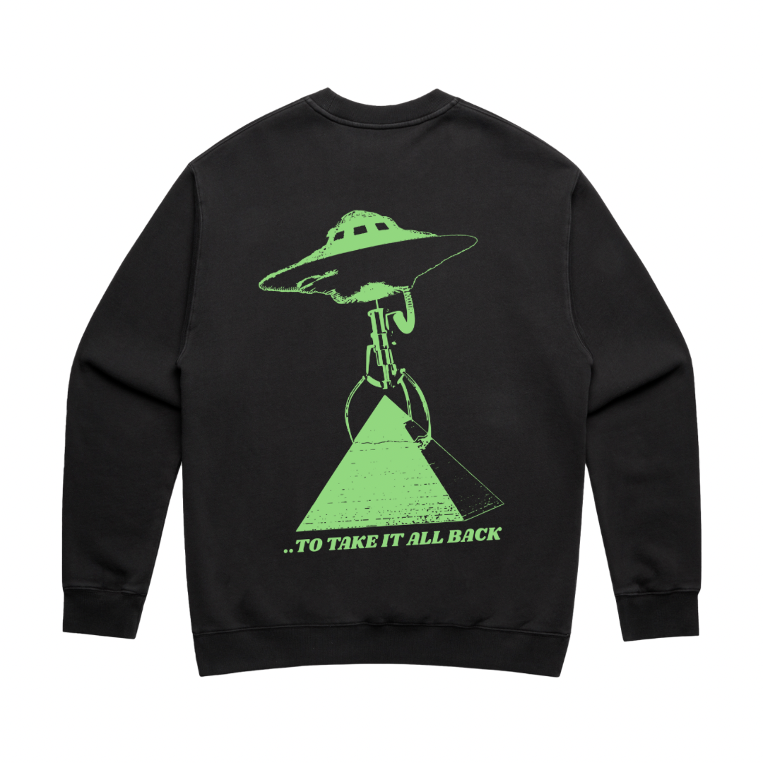 304 Mens UFO Sweater Faded Black