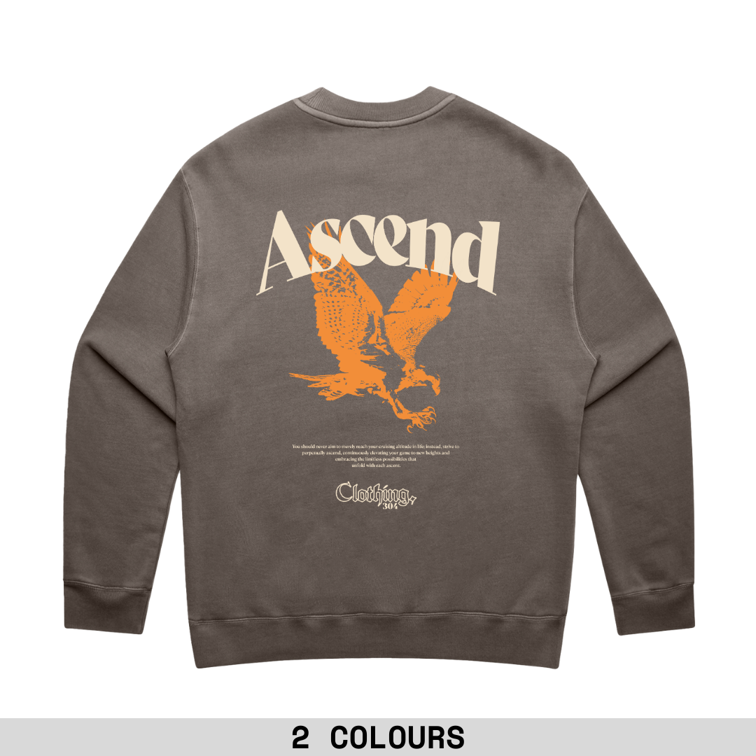 304 Mens Ascend Faded Sweatshirt Cream