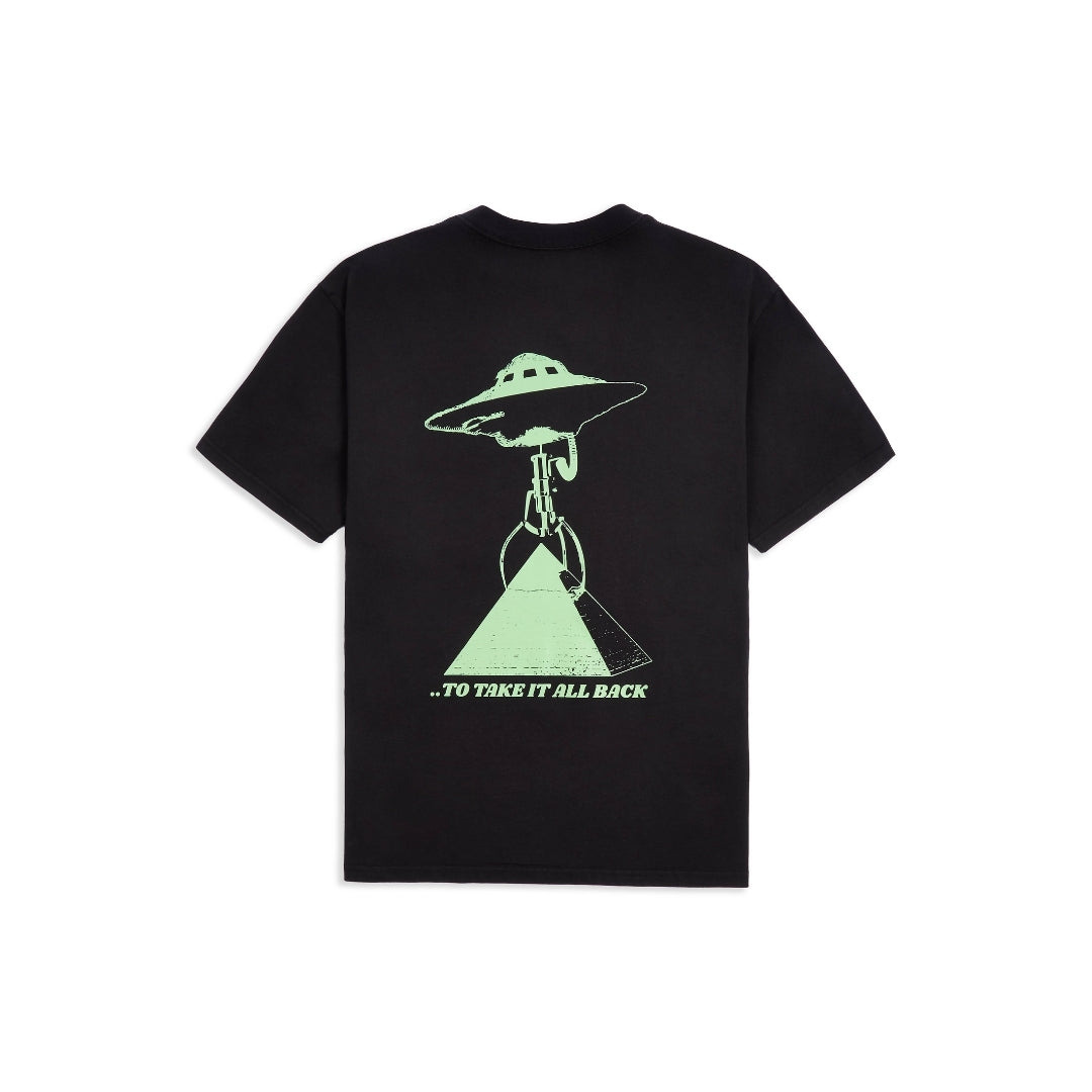 304 Mens UFO T-Shirt Faded Black