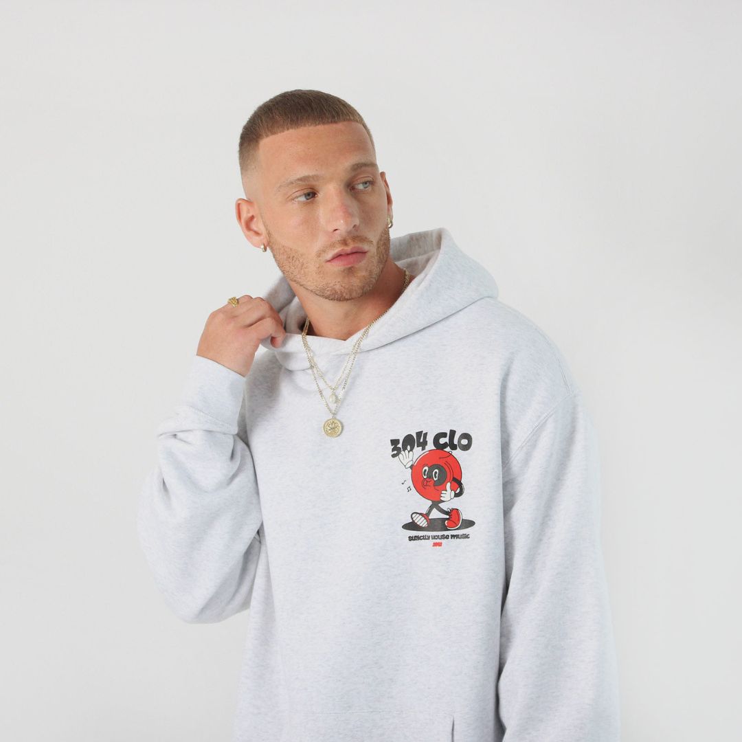 304 Mens Strictly House Hoodie White Heather