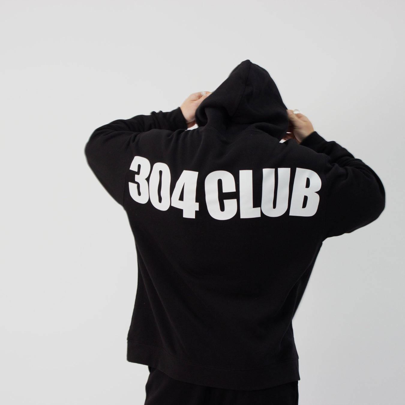 304 Mens Club Hoodie Black