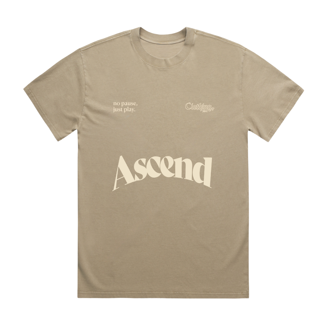 304 Mens Ascend Oversized Faded T-Shirt Cream