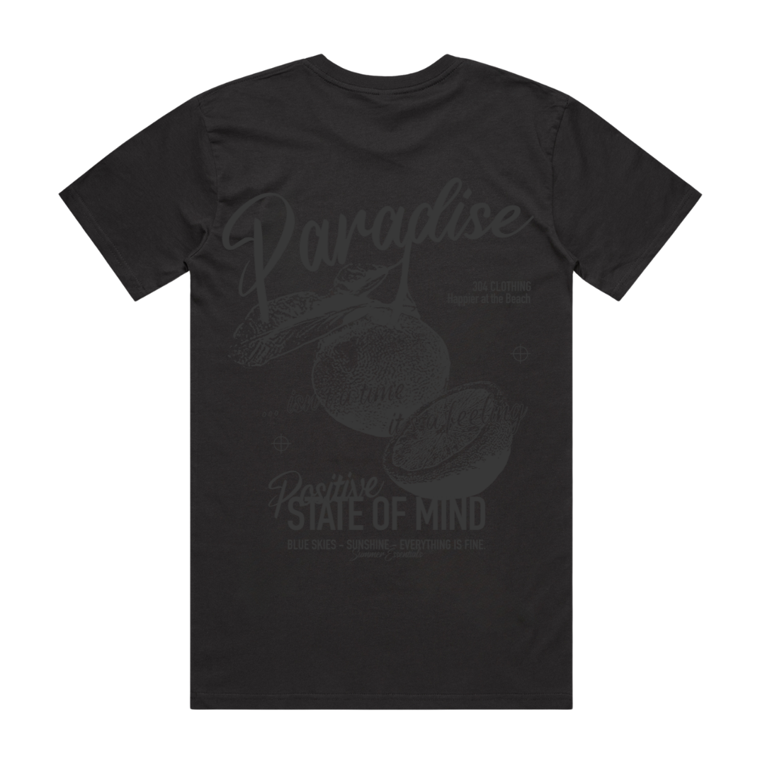 304 Mens Paradise Black On Black T-Shirt