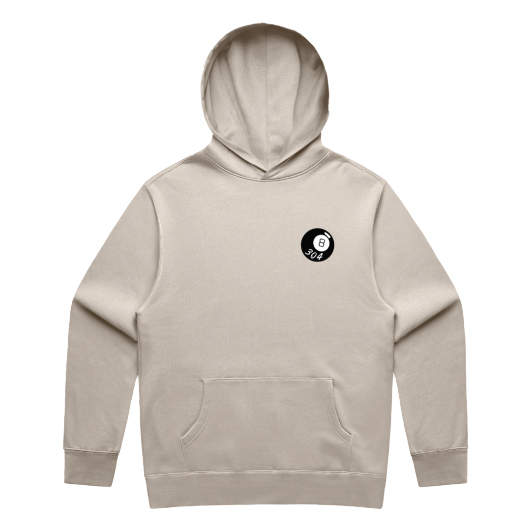 304 Mens 8 Ball Hoodie Faded Bone