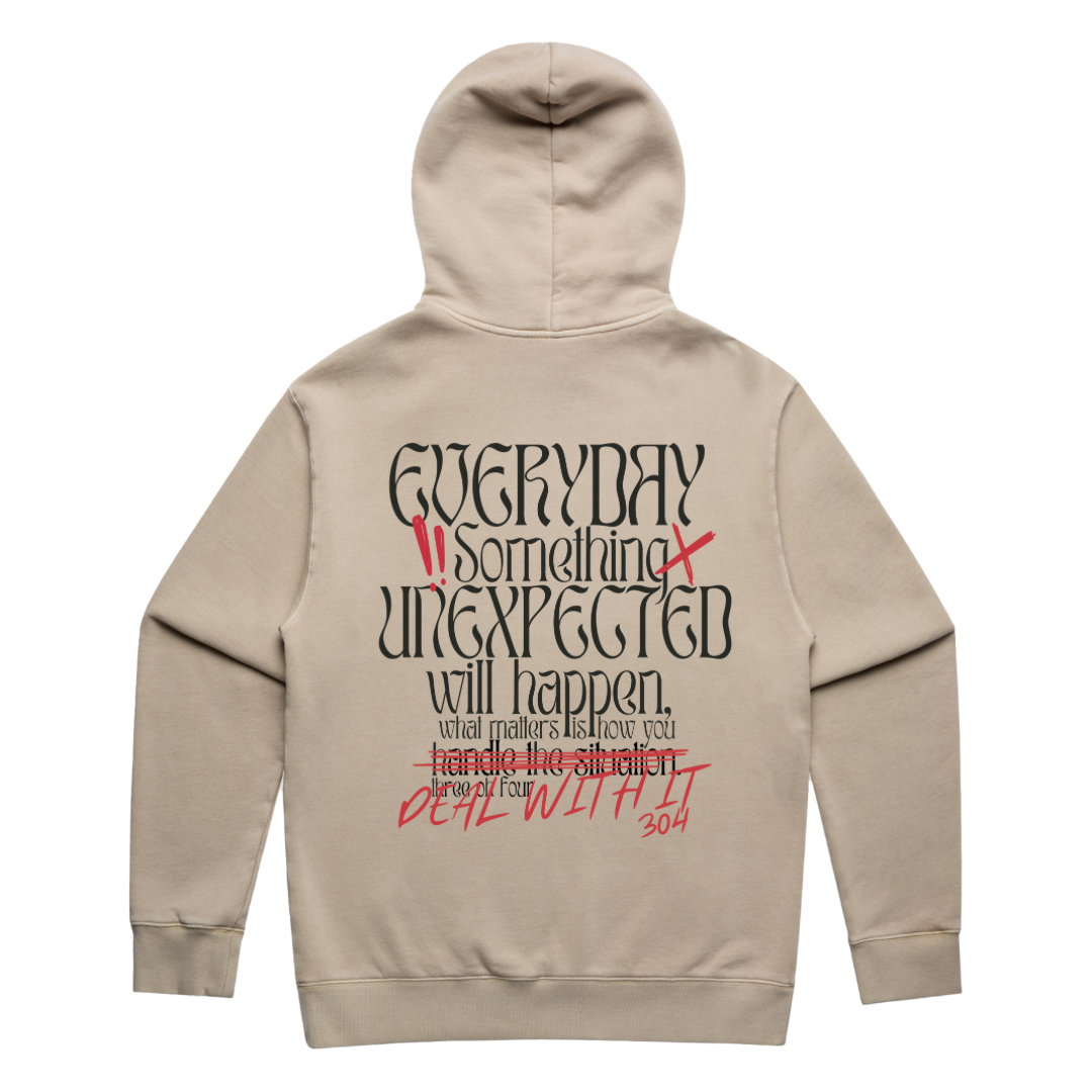 304 Mens Embrace The Unexpected Hoodie Faded Taupe