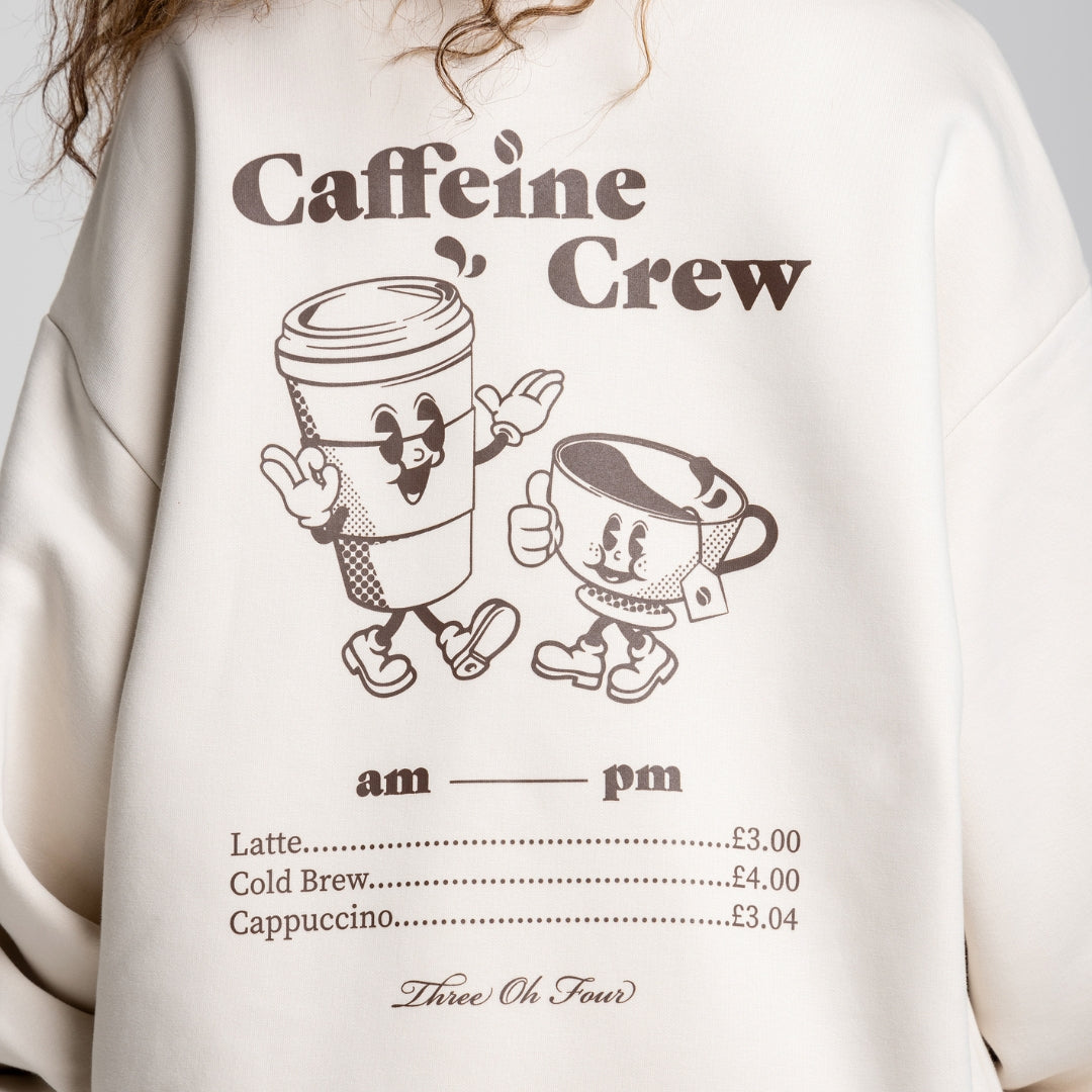 304 Womens Caffeine Crew Sweater Ecru