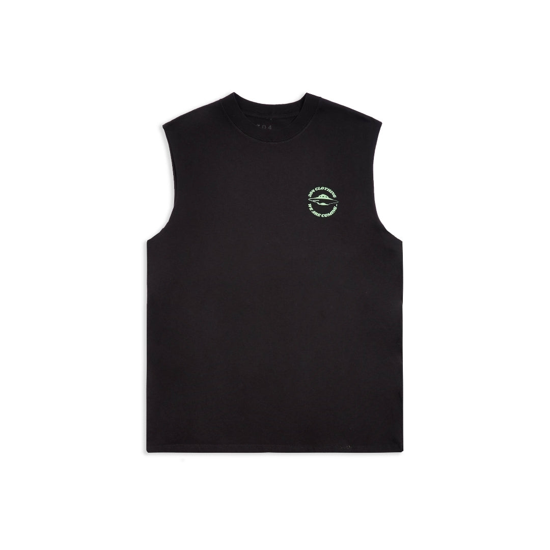 304 Mens UFO Tank Faded Black