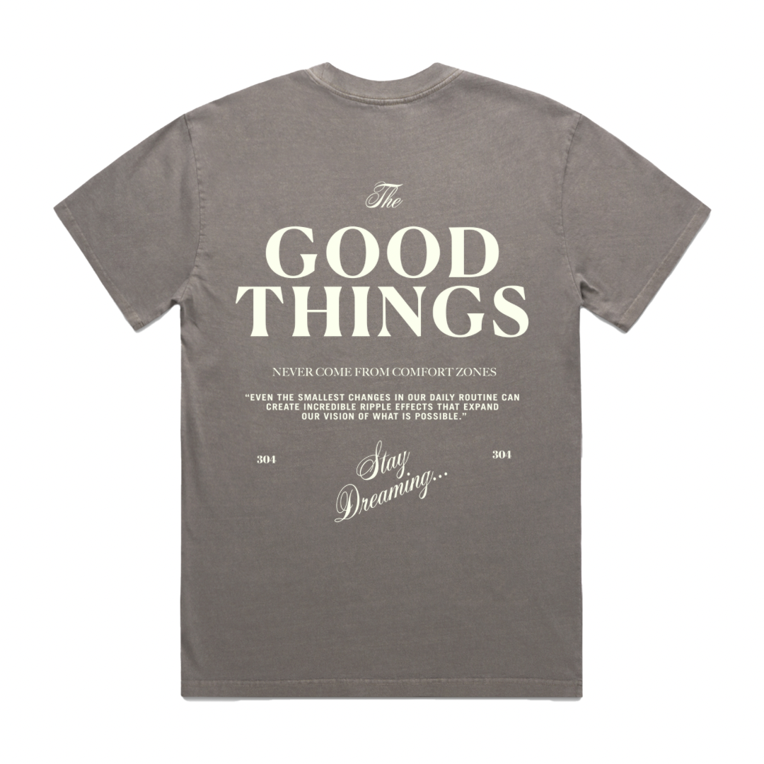 304 Mens Good Things T-Shirt Faded Grey