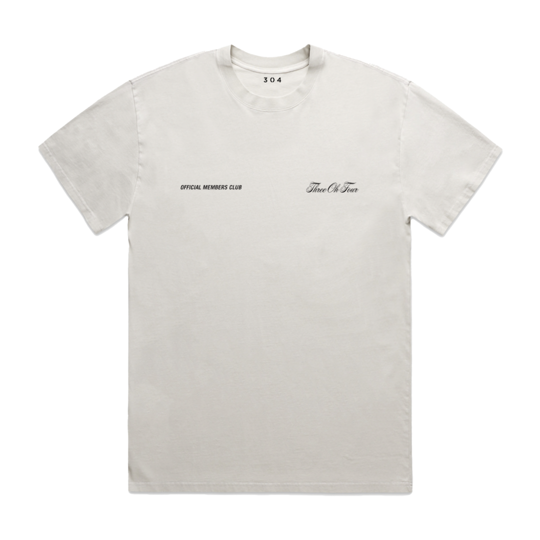 304 Mens Miami T-Shirt Faded Bone