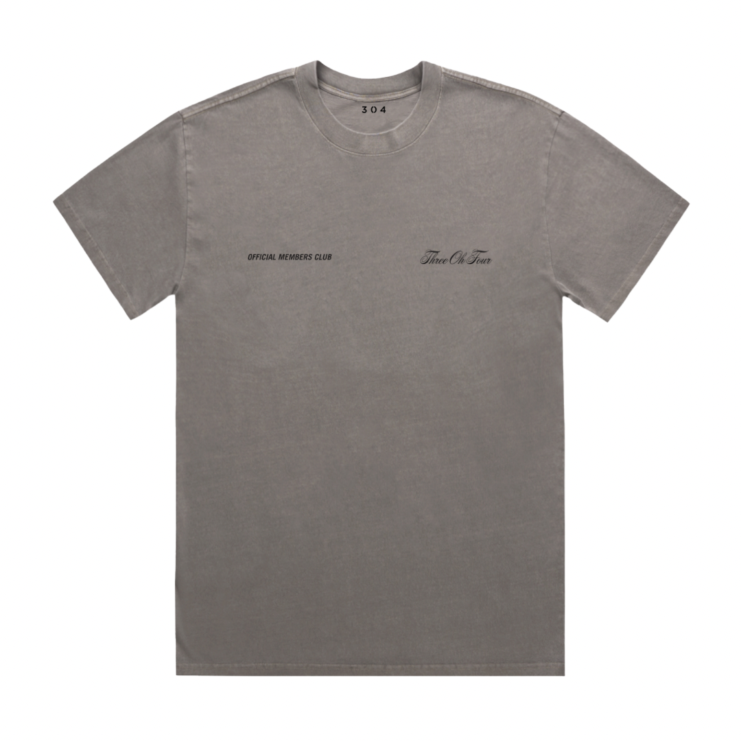 304 Mens Miami T-Shirt Faded Grey