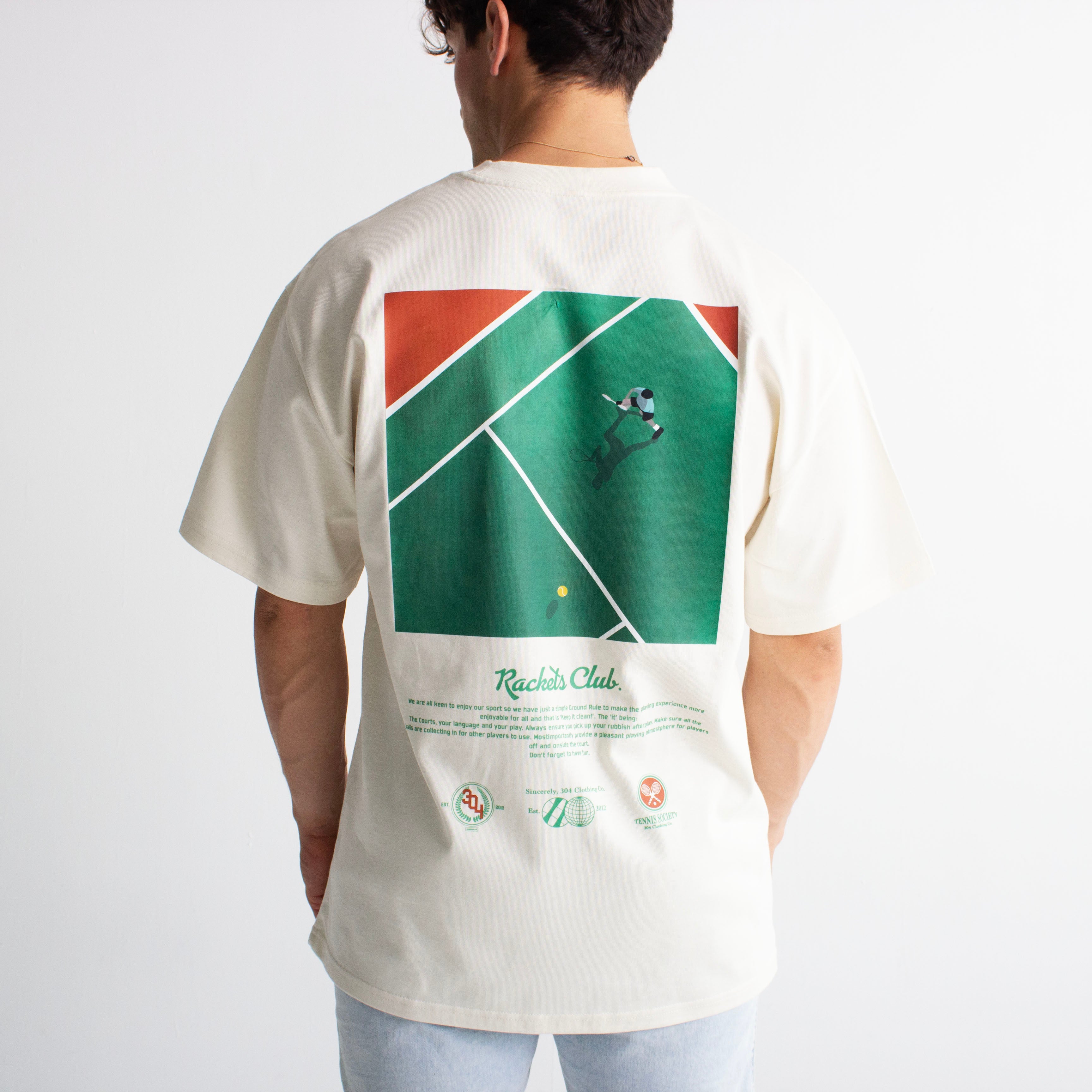 304 Mens Racket Club T-Shirt Natural
